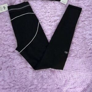 ALO Yoga Black Leggings Contrast Piping